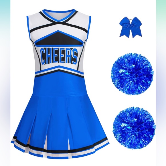 Other - Cheerleader Costume Uniform Outfit Child Cute Cheerleading Outfit for Halloween